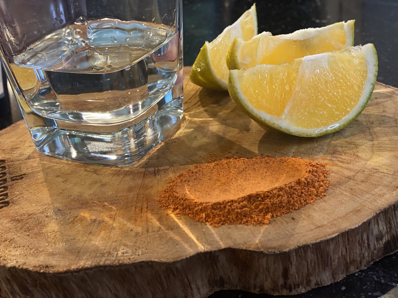mezcal with lime and chili