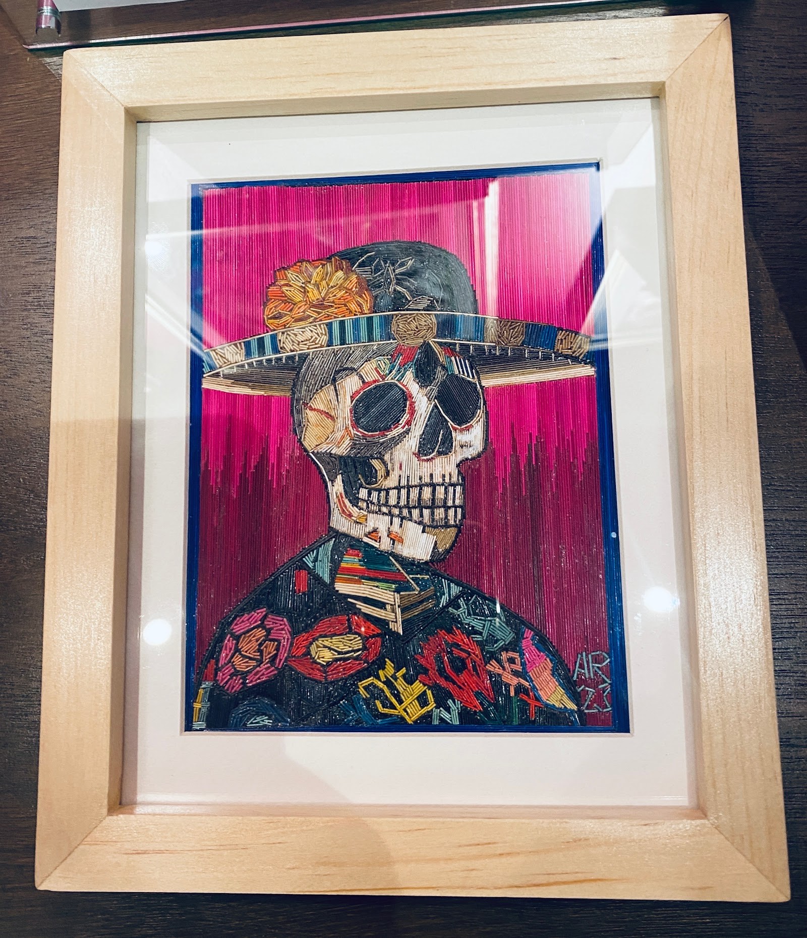 framed Day of the Dead art