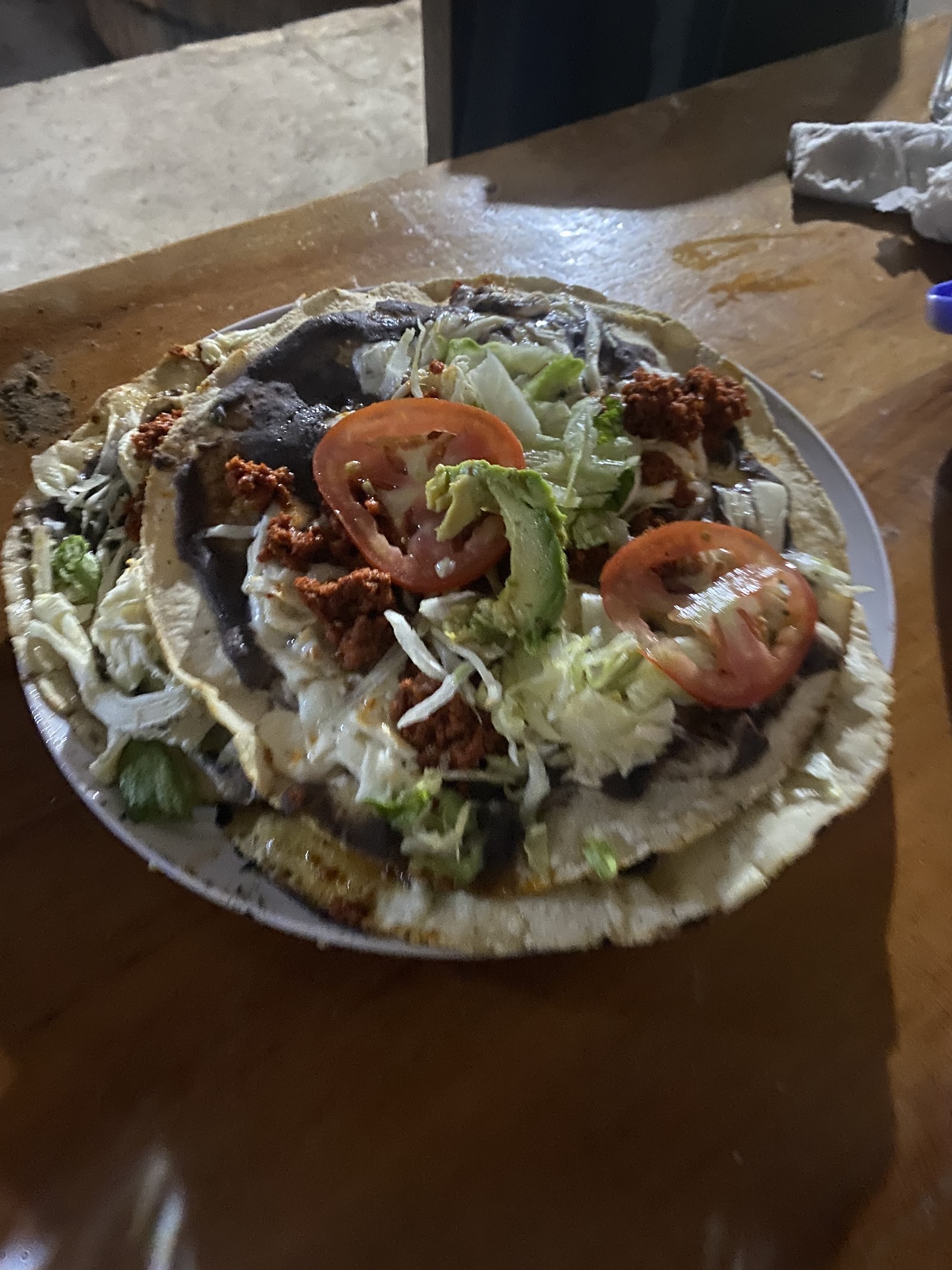 an Oaxacan tlayuda