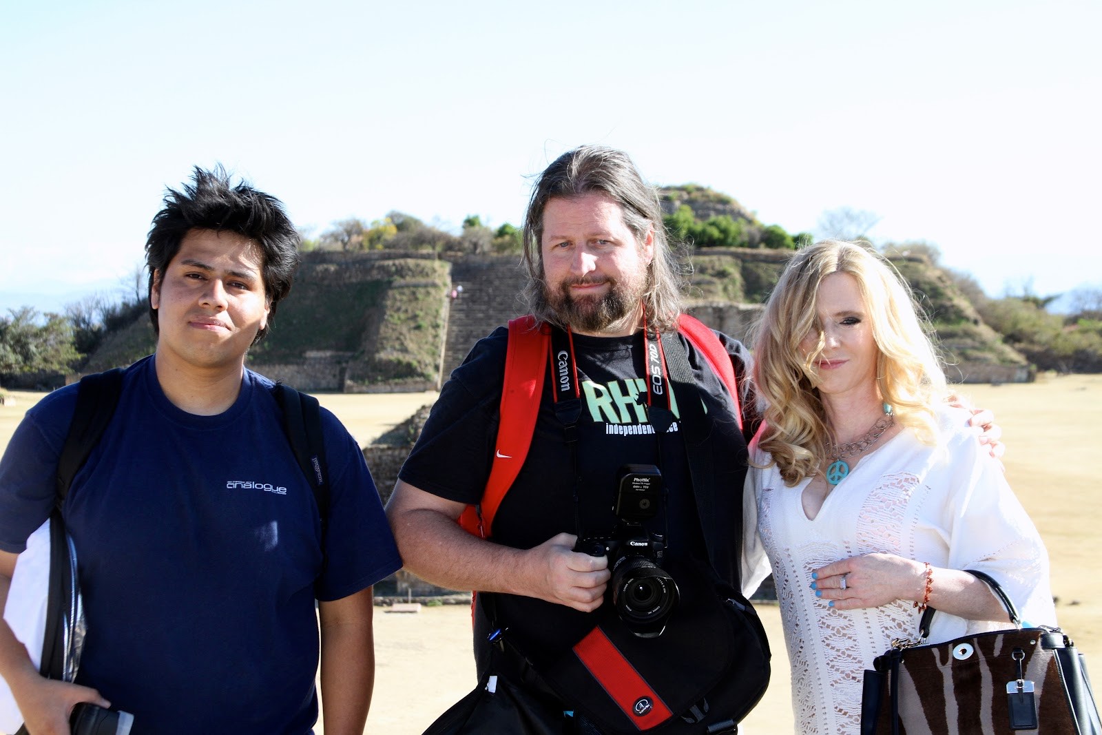 a family portrait at the ruins