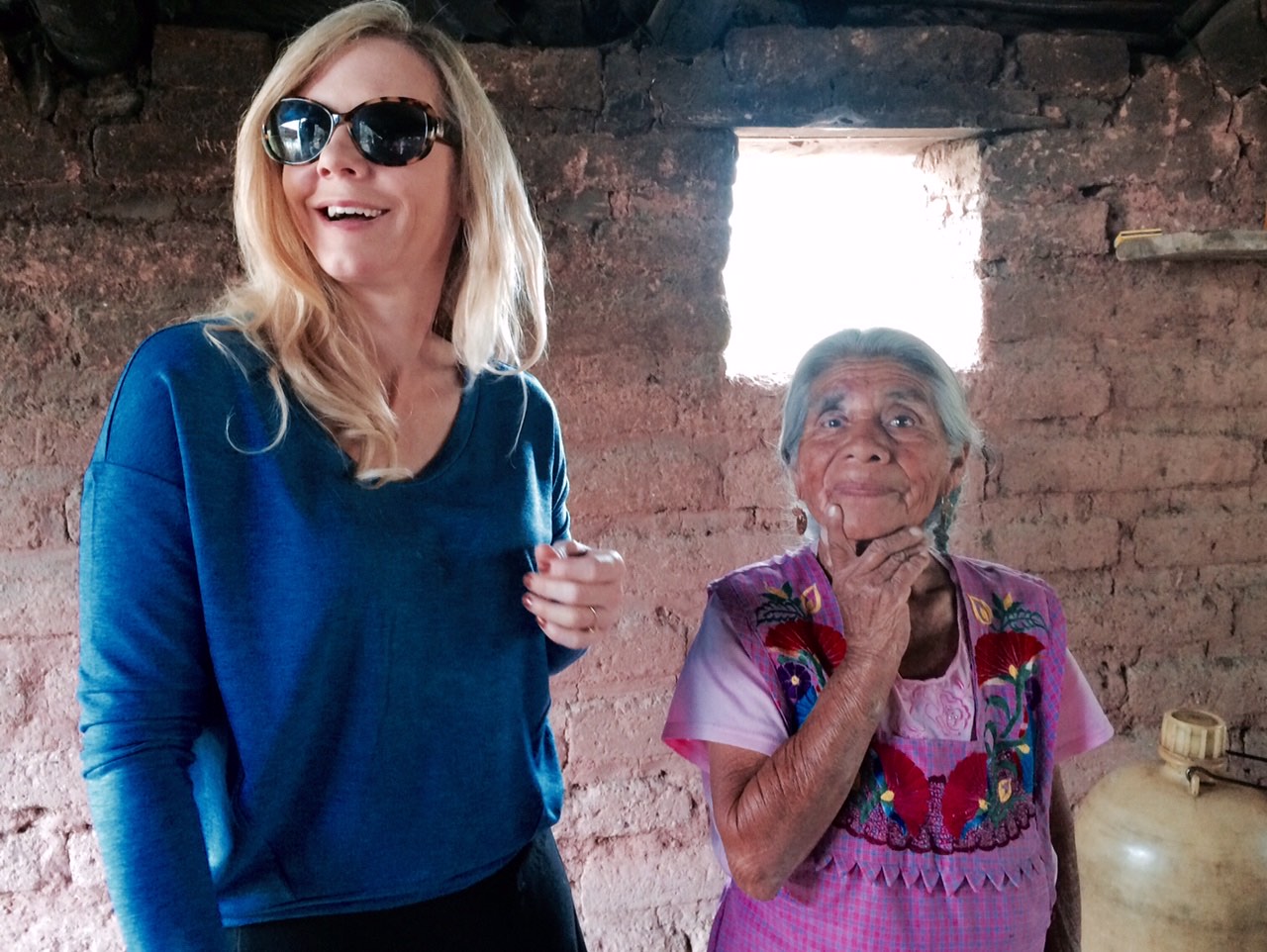 with an elder Oaxacan woman